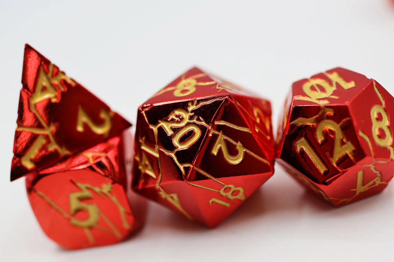 Foam Brain Games Ruby Quarry RPG Metal Dice Set